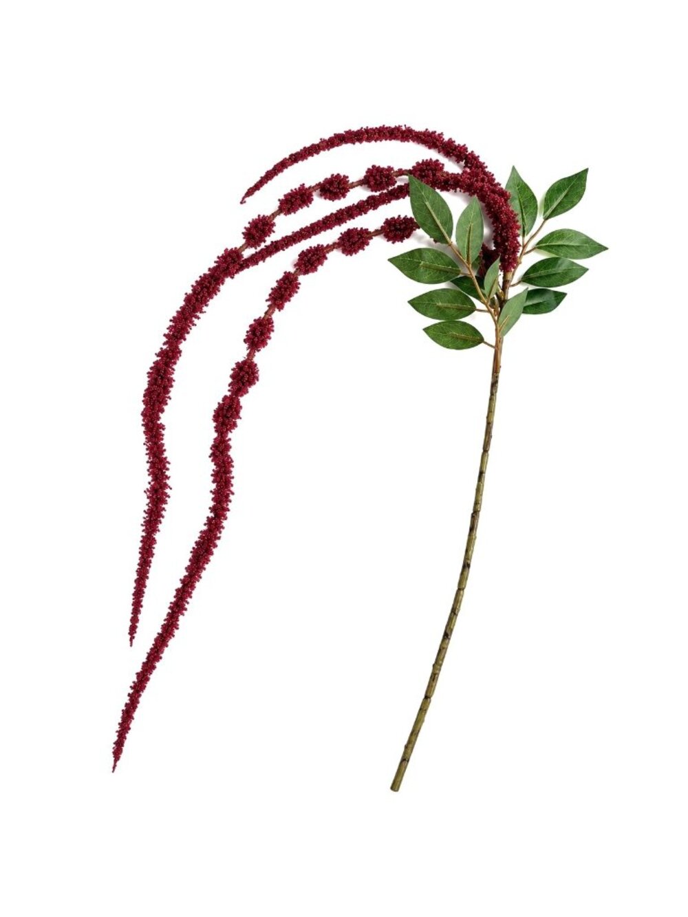 Burgundy Plum Artificial Hanging Amaranthus, 1 Faux Stem, 27 Inch Cascade